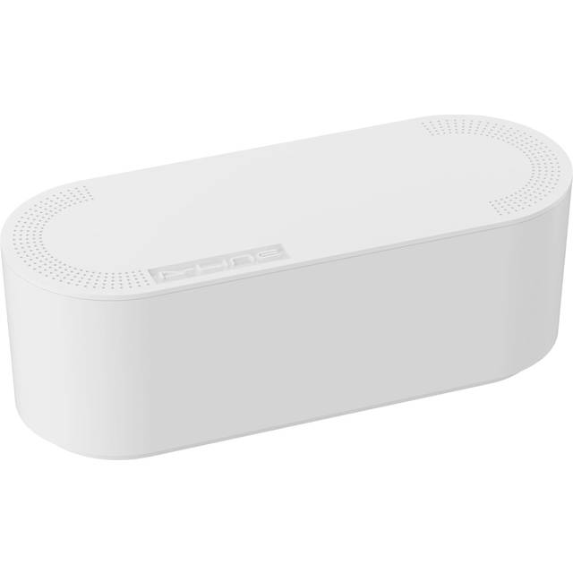 D-Line ordningslåda för kablar, döljer förlängningsblock, kabelhantering för skrivbord, snyggar till TV-kablar, tillverkad av elektriskt säkert ABS-material - 325 (L) x 125 (B) 115 mm (H) - liten, vit