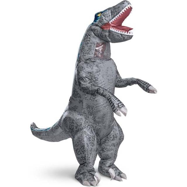 Adult Jurassic World Blue Velociraptor Inflatable Dinosaur Costume (One-Size)