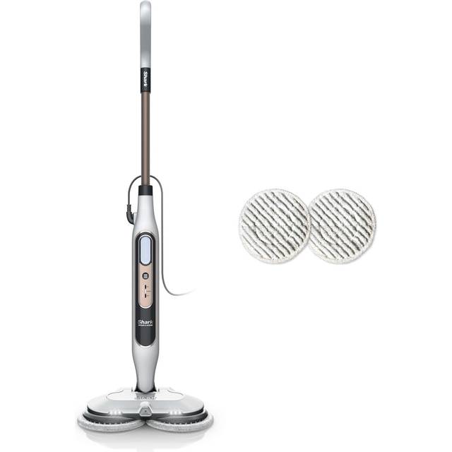 Shark Steam Mop: Automatisk Ång- och Skrubbmopp med Ångblåsare, 2 Roterande Kraftkuddar, 3 Ånginställningar, Sanerar, Tar Bort Fläckar och Smuts, för Användning på Alla Förseglade Hårda Golv S8201EU