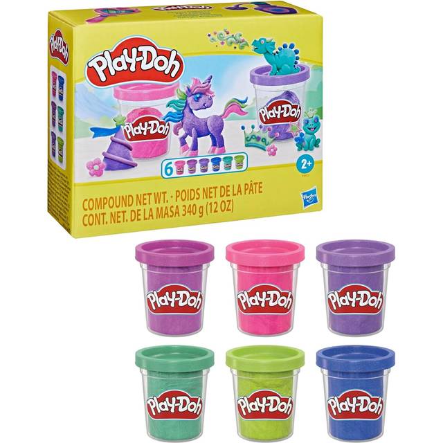 Play-Doh Sparkle Collection 6-pack, pyssel för barn