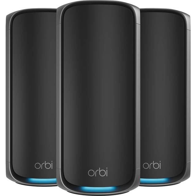 Netgear Orbi 970 Series Quad-band WiFi 7 Mesh 3-Pack, Black Edition