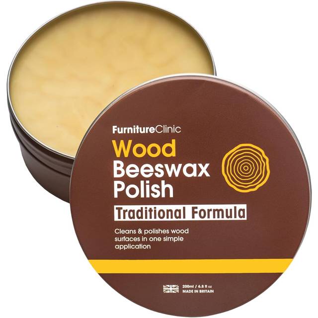 Beeswax Polish for Wood & Furniture - 200ml - Natural Beeswax for All Wood Types and Colours - Wood Furniture Polish to Protect & Enhance Any Wooden