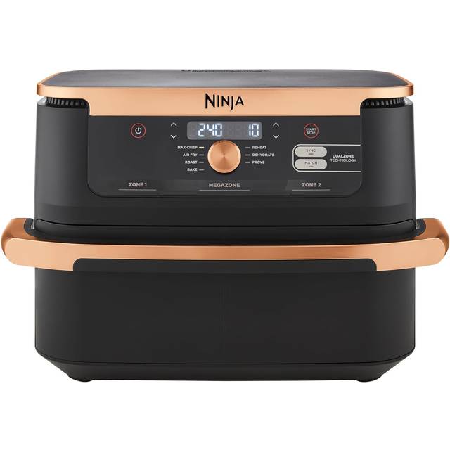 Ninja Air Fryer MAX PRO, 6,2L, Använder ingen olja, Fyrkantig enskild låda, Stek, Baka, Luftfritera, Familjestorlek, Tillag från fryst, Non-Stick, Diskmaskinssäker korg & knaperplatta, Grå, AF180EU