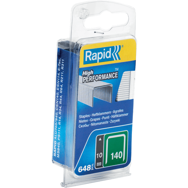 Rapid 40109515 140/10NB 10mm Galvanised Staples Narrow Box 650