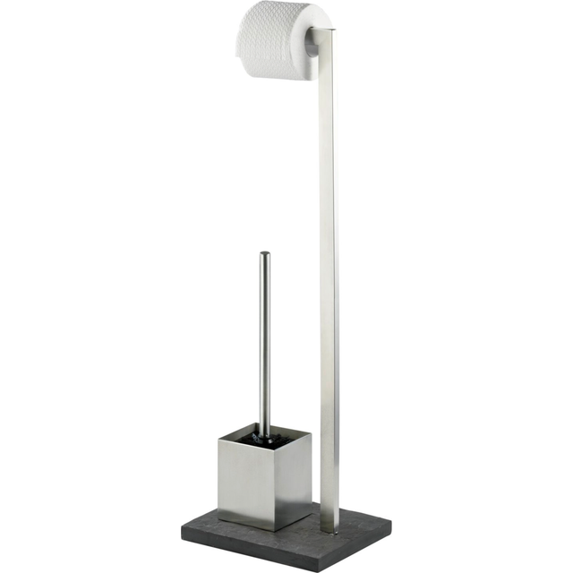 Abi Freestanding Toilet Brush Set - Satin Finish (73.5cm H X 23cm W X 19.5cm D)