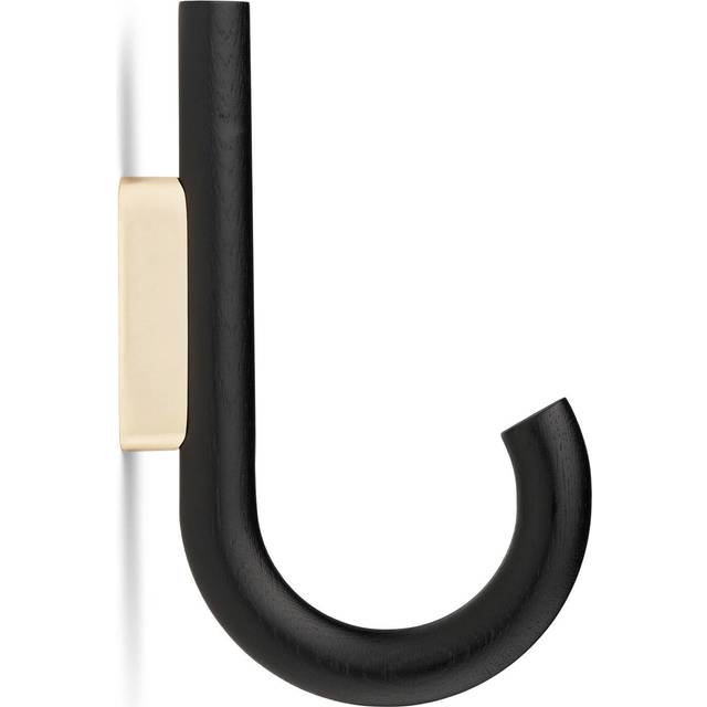 Gejst Hook hook 19 cm Black stained oak-brass