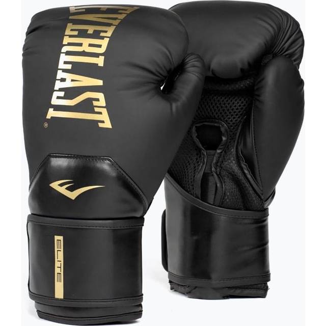 Everlast Elite 2 Boxningshandskar (svart/guld) - 14oz