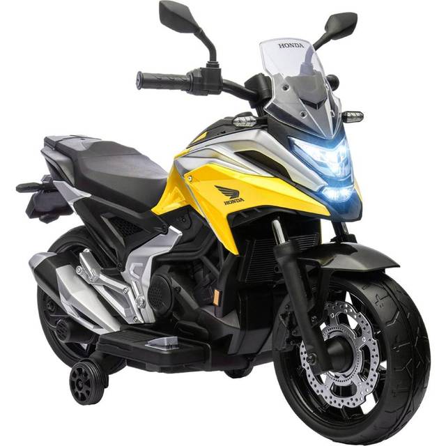 AIYAPLAY Honda Licensed 12V Kids Electric Motorbike W/ Music Headlights - Yellow | TJ Hughes