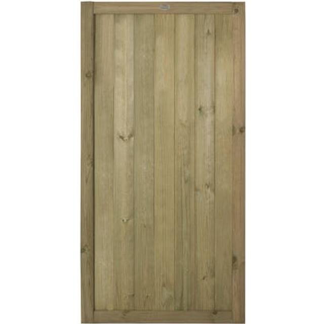Forest Garden Vertical Tongue and Groove Gate 6ft (1.83m High), Brown