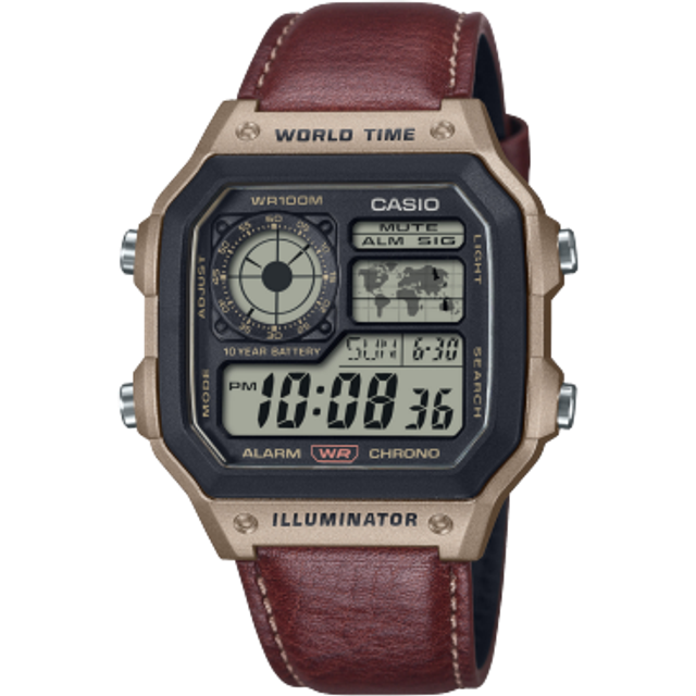 Casio Blandad analog kvartsur med armband i AE-1200WHL-5AVEF, rem