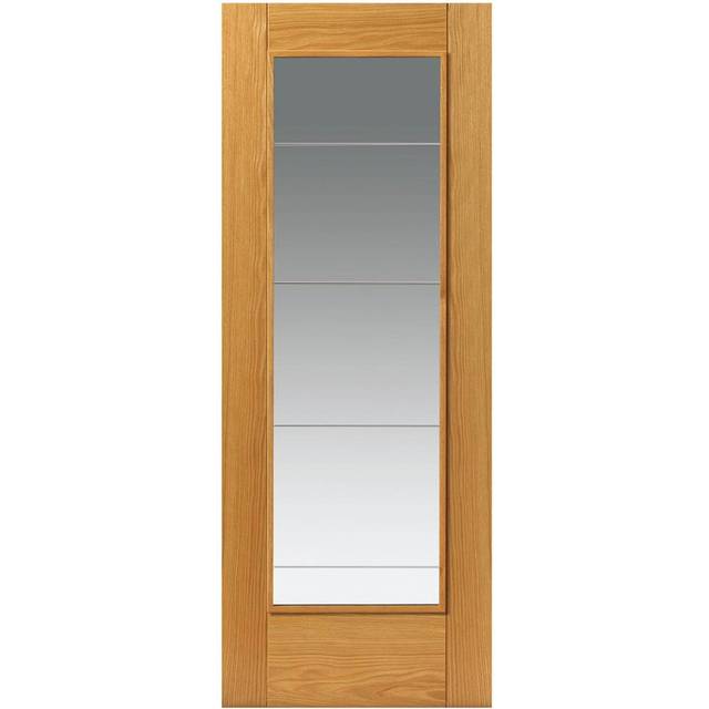 JB Kind Medina Oak Glazed - Prefinished Internal Door (Size: 1981 x 838mm, Thickness: 35mm)