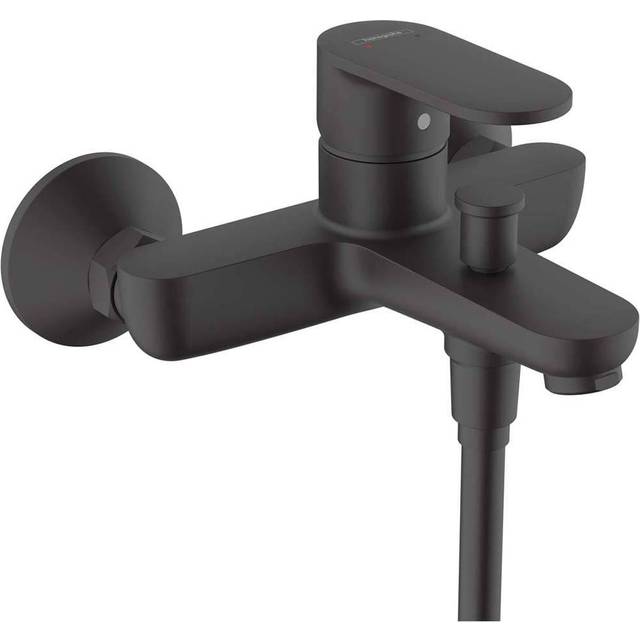 Hansgrohe - Vernis Blend Bathroom Wall Mounted Bath Mixer Tap Black Modern Curved