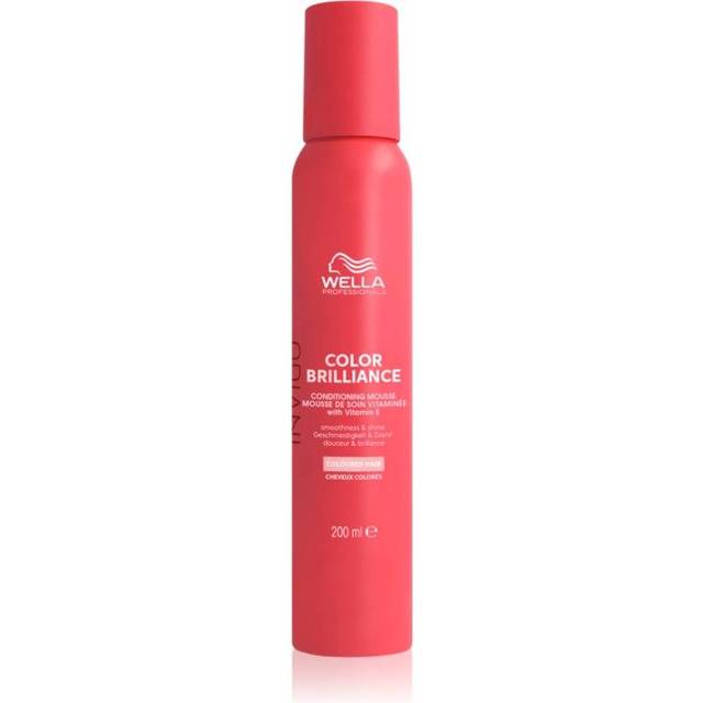 Wella Professionals Invigo Color Brilliance Vitamin Conditioning Mousse – Leave In Balsam med E-vitamin – färgskyddande hårskum för färgat hår – 200 ml