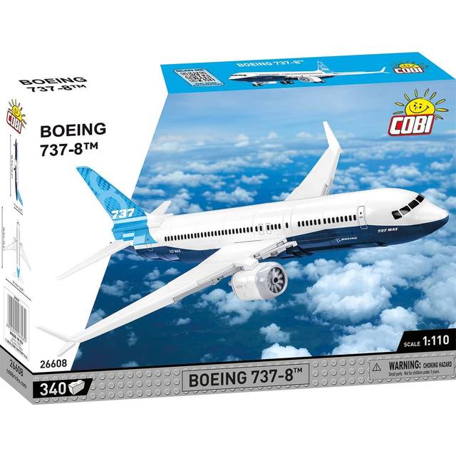 Cobi 1/110 Scale Boeing 737-8 Model Kit - Black