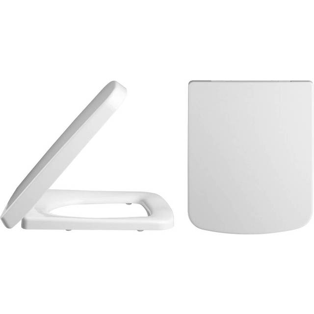 Nuie Square Soft Close Toilet Seat (bliss) - Gloss Grey, Grey