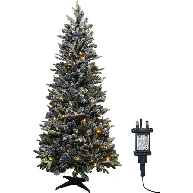 Xmas Haus 1.8M Pre-lit 100Ww Pop Up Frosty Pine Xmas Tree Led Colour Warm White, White