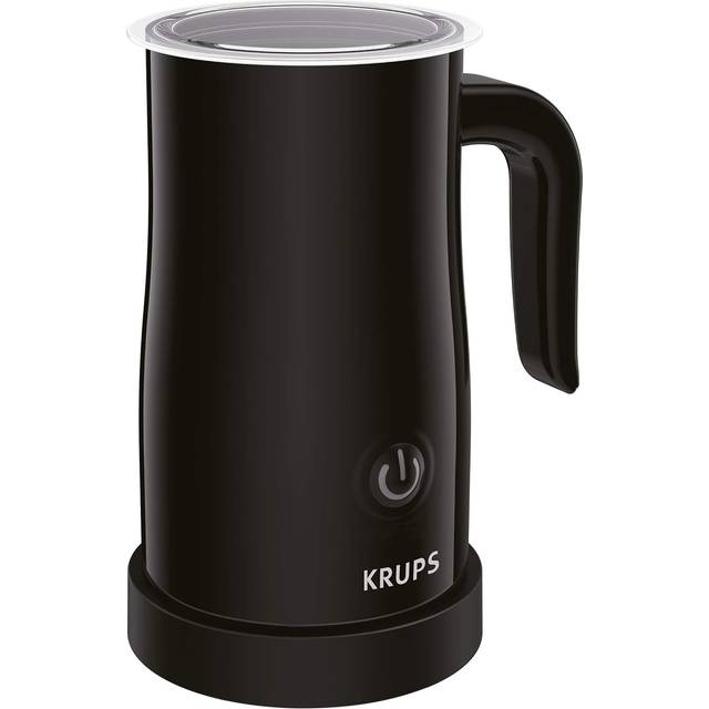 Krups Elektrisk mjölkskummare XL1008 | upp till 150 ml skumkapacitet | Lätt att använda med en knapptryckning | 360 graders vridbar botten | automatisk avstängning | svart