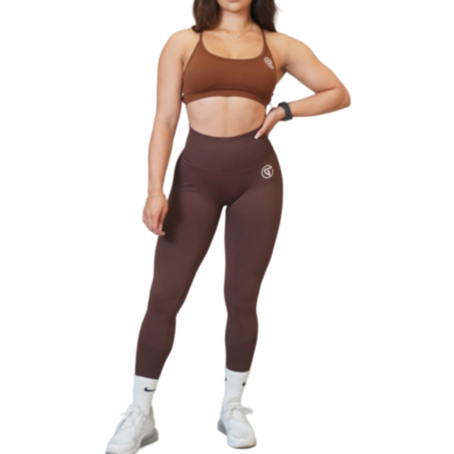 Gtech Valiant Seamless Contour Scrunch Tights Träningskläder Brown - XS