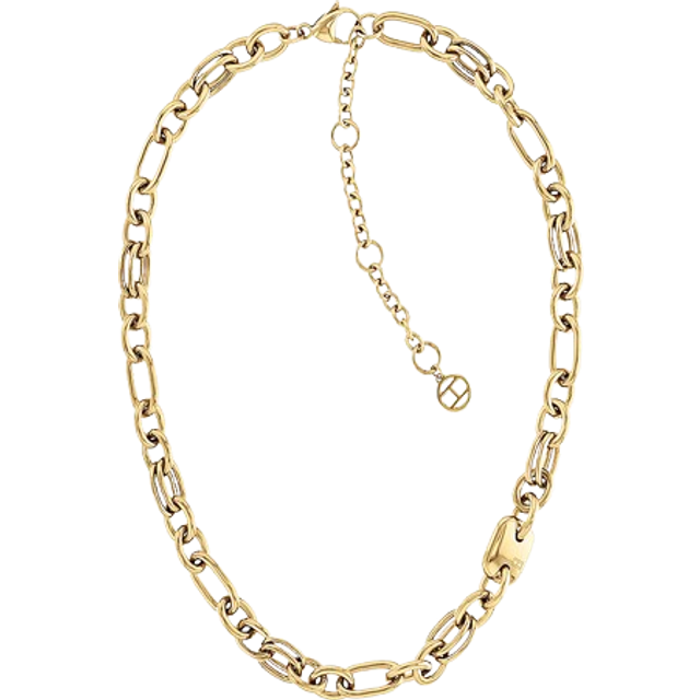 Tommy Hilfiger Ladies' Gold Tone Paper Link Chain Necklace