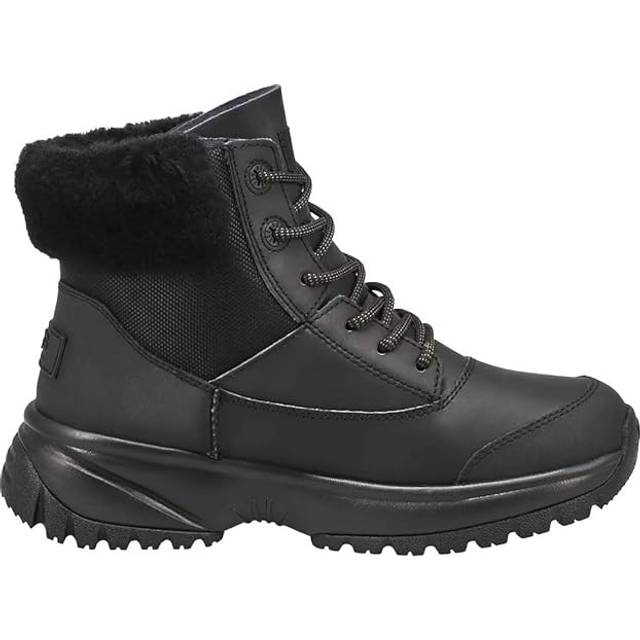 Ugg Yose Fluff V2 Waterproof Leather Women's Winter Boots - Black - UK 4