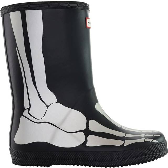 Hunter Childrens Unisex First Reflective Kids Black Wellington Boots - Size UK 12 Kids
