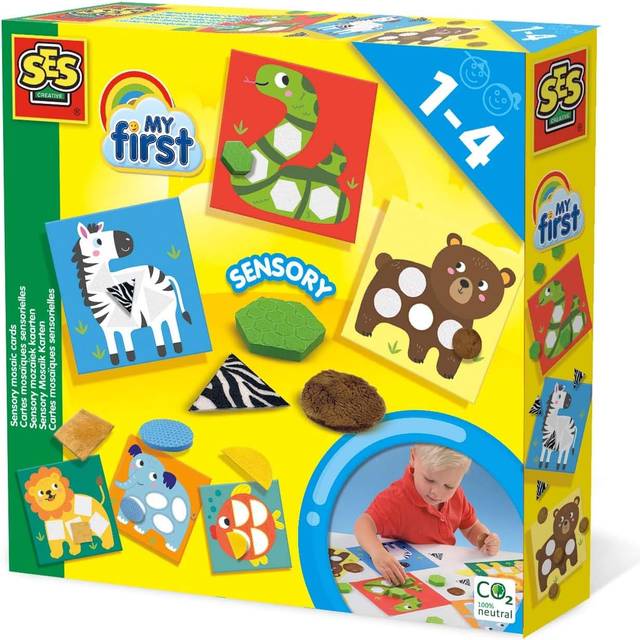 Ses Creative Children's My First Sensory Mosaic Cards Unisex One To Four Ye 14483