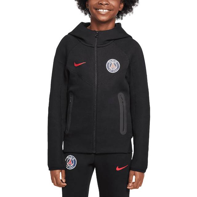 Paris Saint-Germain Luvtröja NSW Tech Fleece FZ GX - Svart/Röd Barn - Nike - ['Svart'] (S: 128-137 cm)
