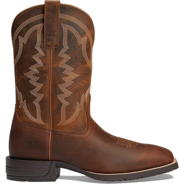 Ariat hybrid ranchwork x50 wide fit western mens boots in brown blue uk 7 - 12