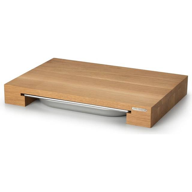 Continenta Skärbräda gummiträ med 1 bleck 32x48 cm - Beige