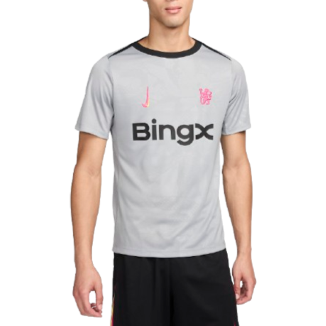 Chelsea Tränings T-Shirt Dri-FIT Academy Pro Pre Match 3rd - Grå/Svart/Rosa - Nike - ['Grå'] (X-Large)