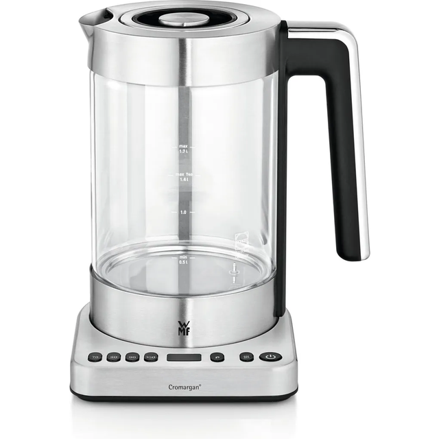 WMF 0413160011 Lono Te och Vattenkokare 2-i-1 Glas 1,7l XXL-Tesil 4 Temperaturnivåer LC-Skärm 3000 W