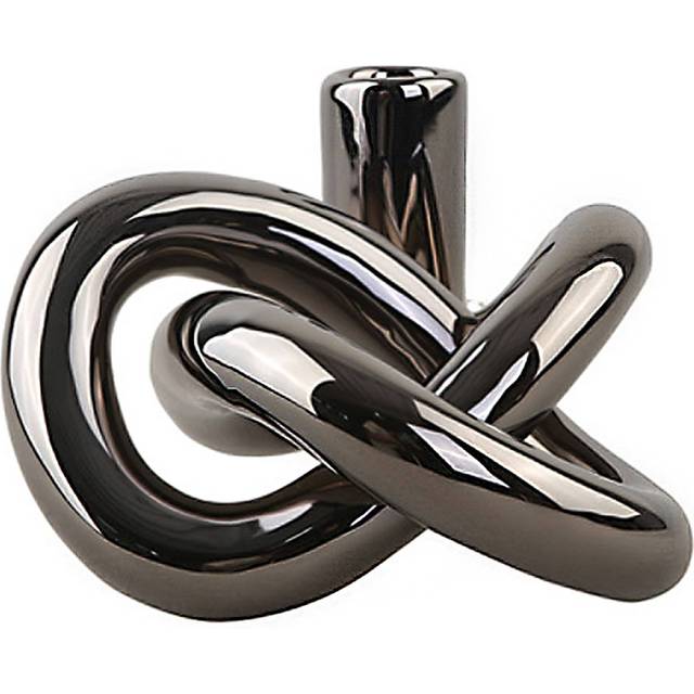 Cooee - Lykke Ljusstake 10 x 14 cm Mörk silver