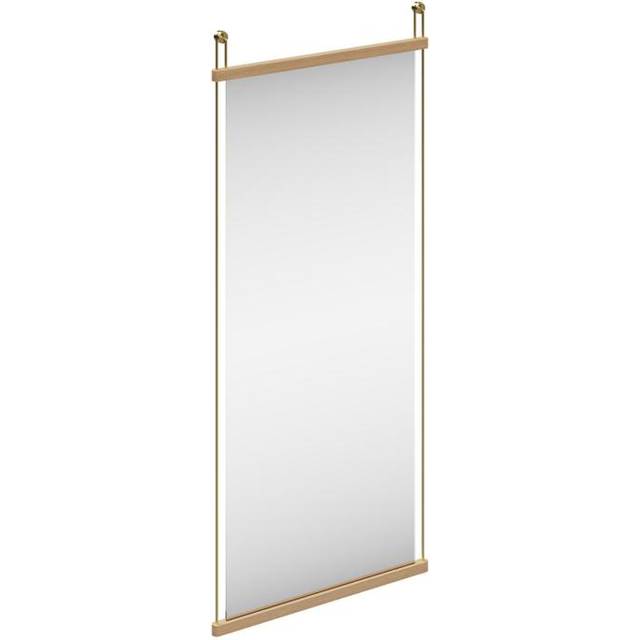 Woud - Suspended Mirror Large Oak/Satin Brass