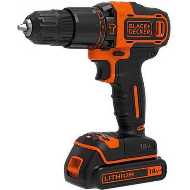Black and decker 18v 2 x 1.5ah li-ion 2 speed combi drill in kitbox bdchd18kb