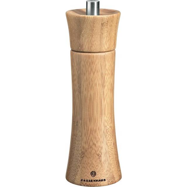 Zassenhaus Pepparkvarn Frankfurt 18 cm, tillverkad av bokträ med steglöst justerbar högpresterande keramikkvarn, fylld