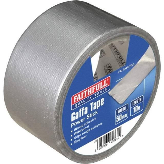 Faithfull Power Stik Waterproof Tape Silver 50mm 10m