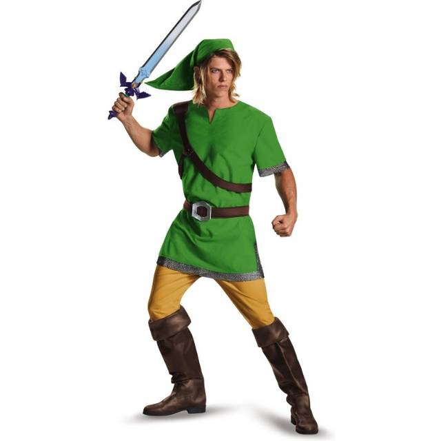 Classic Link Legend of Zelda Costume for Adults - Yellow&#47;Green (M)