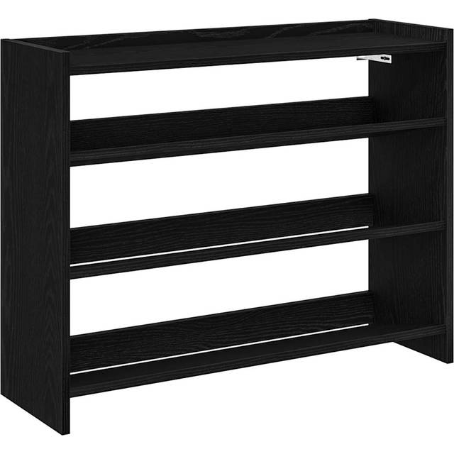 vidaXL Skohylla svart 60x25x62 cm konstruerat trä