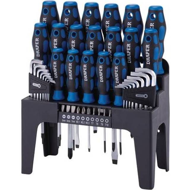 Soft Grip Screwdriver, Hex. Key and Bit Set (44 Piece)