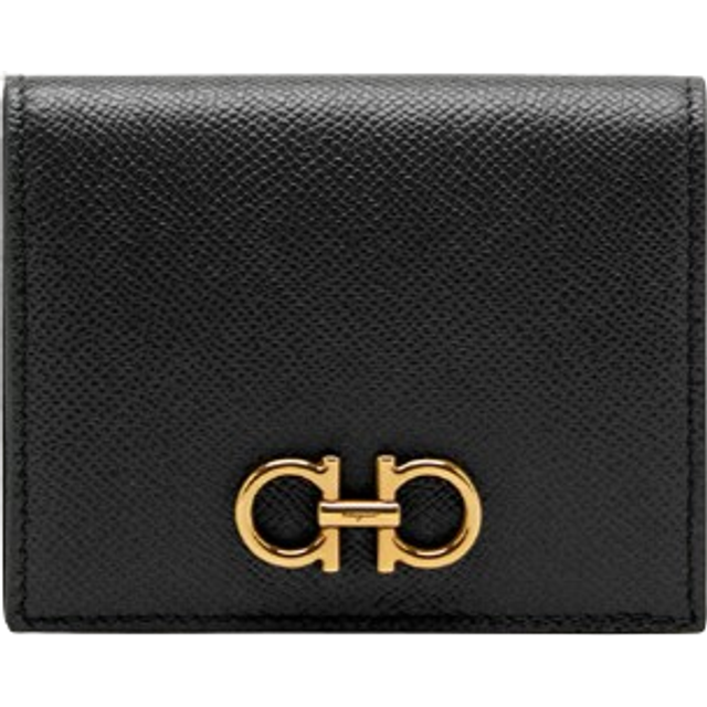 折りたたみ財布 FERRAGAMO GANCINI COMPACT WALLET IN GRAINY LEATHER Gancini compact wallet - Women | Ferragamo