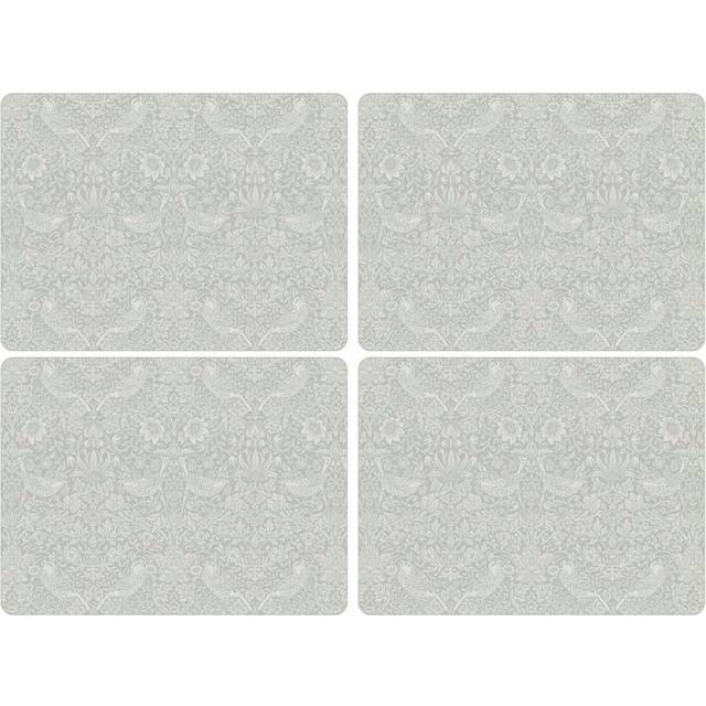 Pure Morris Strawberry Thief 4 Placemats - Grey (40cm W X 29.8cm L X 29.8cm D)