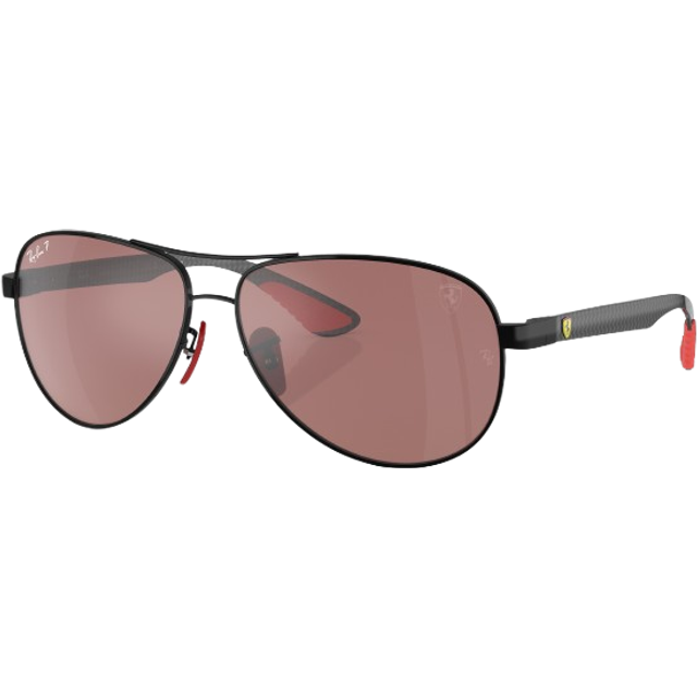 Ray - Ban Man RB8331M F002H2 Solglasögon Metall Svart Violett Pilot Polariserad Spegel