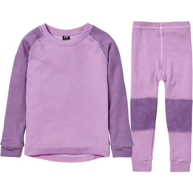 Merino wool undershirt + legging Helly Hansen Lifa - Violet - 6 years