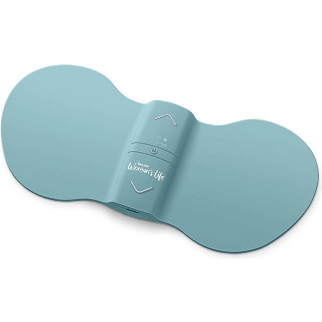Beurer EM 55 Menstrual Relax+, mot menstruationssmärta och smärta från endometrios, TENS- och värmefunktion, med uppladdningsbart batteri, större värmeyta, turkos