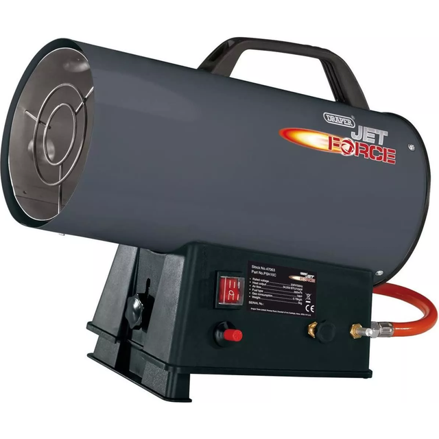 Draper Jet Force Propane Space Heater, 34,000 BTU/10 kW