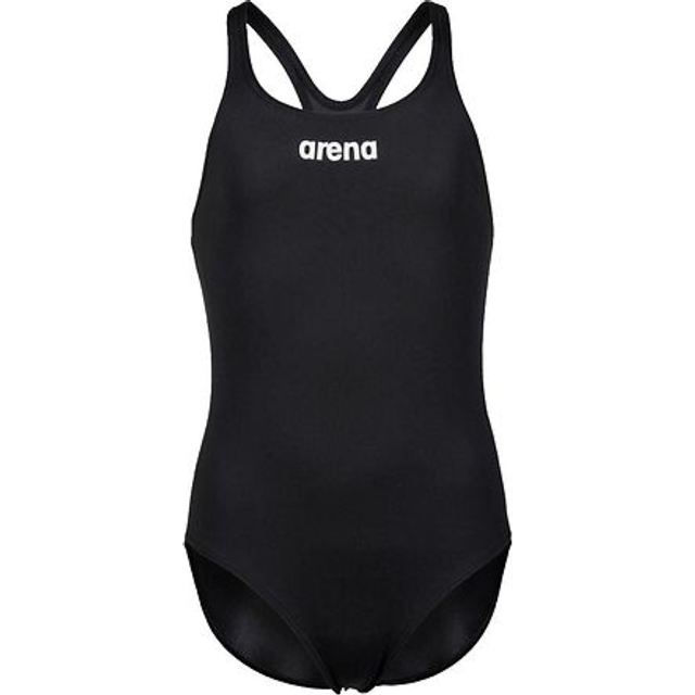 ARENA Mädchen Girl's Team Swimsuit Swim Pro Solid Badeanzüge, Black-white, 164 EU