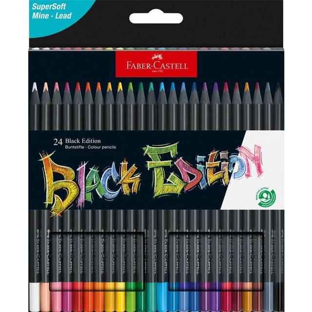 Faber-Castell Black Edition Colour Pencils Assorted Colours Set of 24