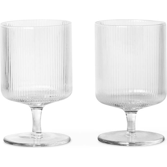 Ferm Living Ripple vinglas 2-pack Klar