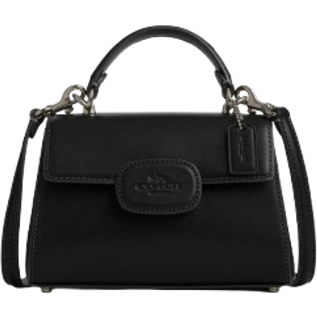 Coach Womens Eliza Mini Top Handle with Leather Covered Closure - Black - One Size