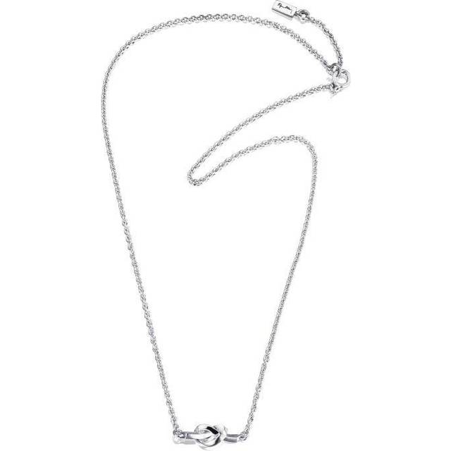 Efva Attling Love Knot Necklace 42/45 CM - SILVER